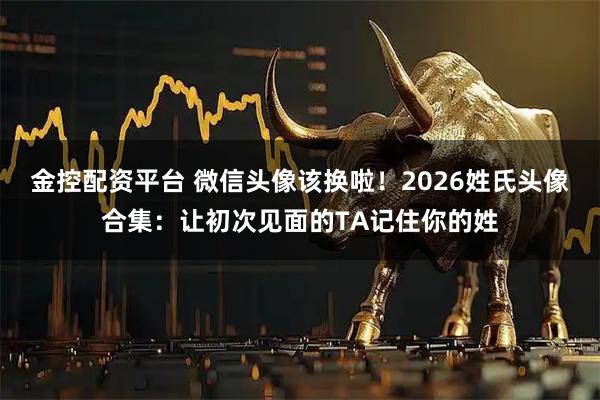 金控配资平台 微信头像该换啦！2026姓氏头像合集：让初次见面的TA记住你的姓